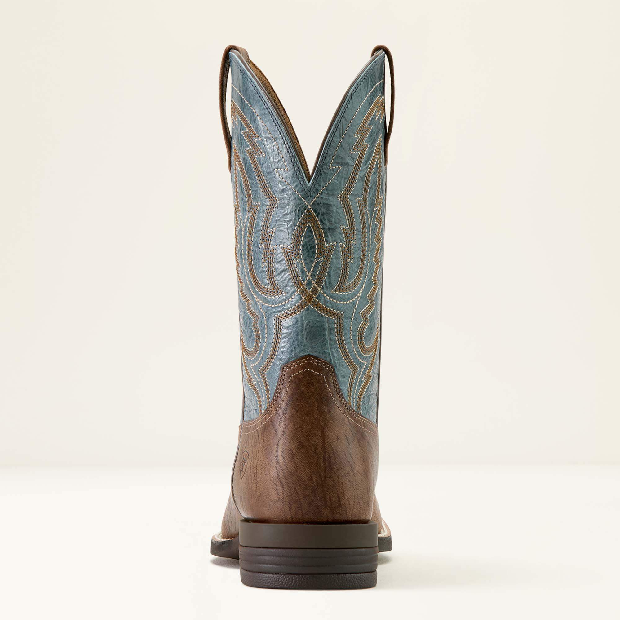 Steadfast Wide Square Toe Cowboy Boot Men - DUSK BROWN/BABY BLUE EYES