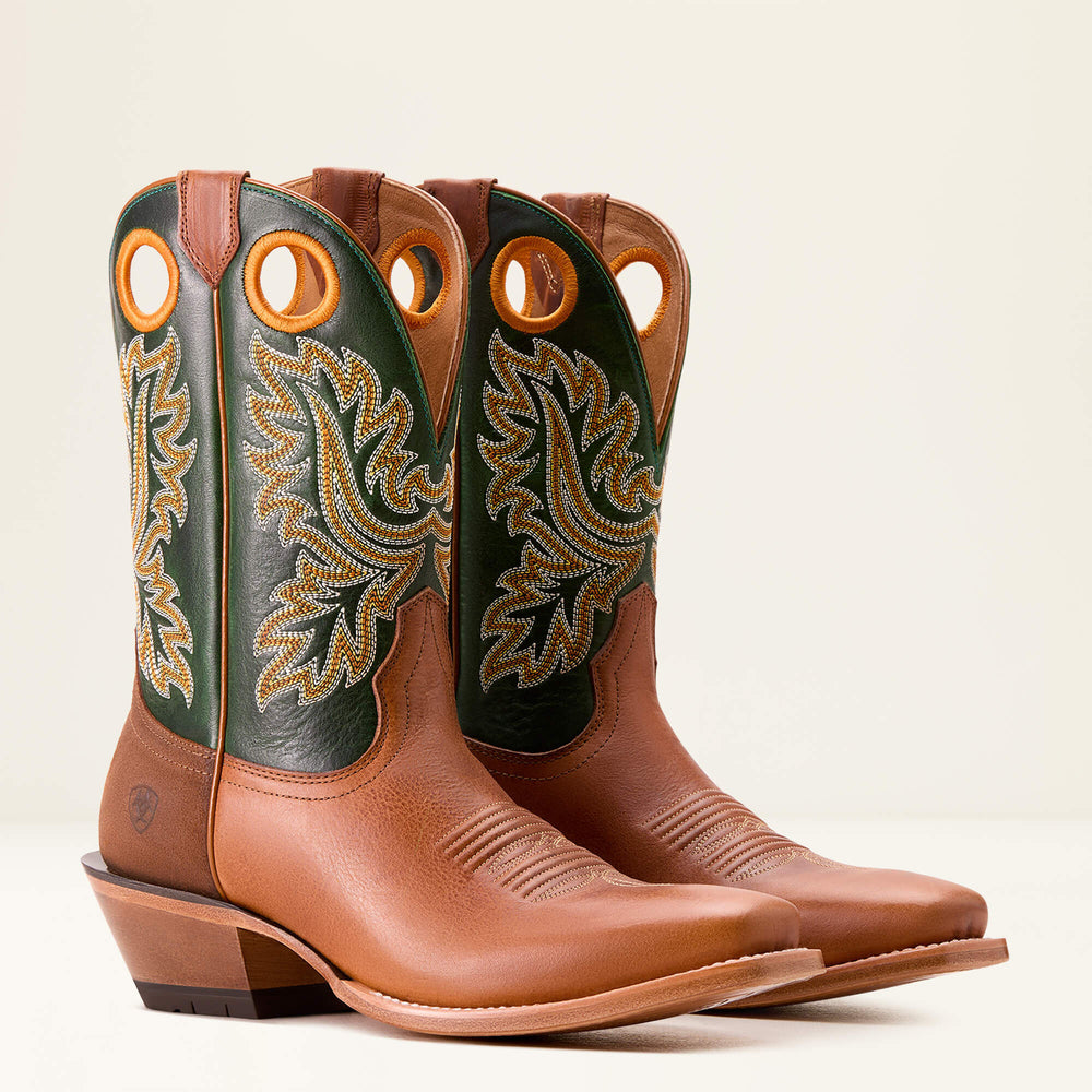 Bronc Stomper Cowboy Boot Men - BENEDICTINE/LUCKY CLOVER