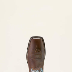 Cattle Creek Wide Square Toe Cowboy Boot Men - WEATHERED BROWN/BALTIC BLUE