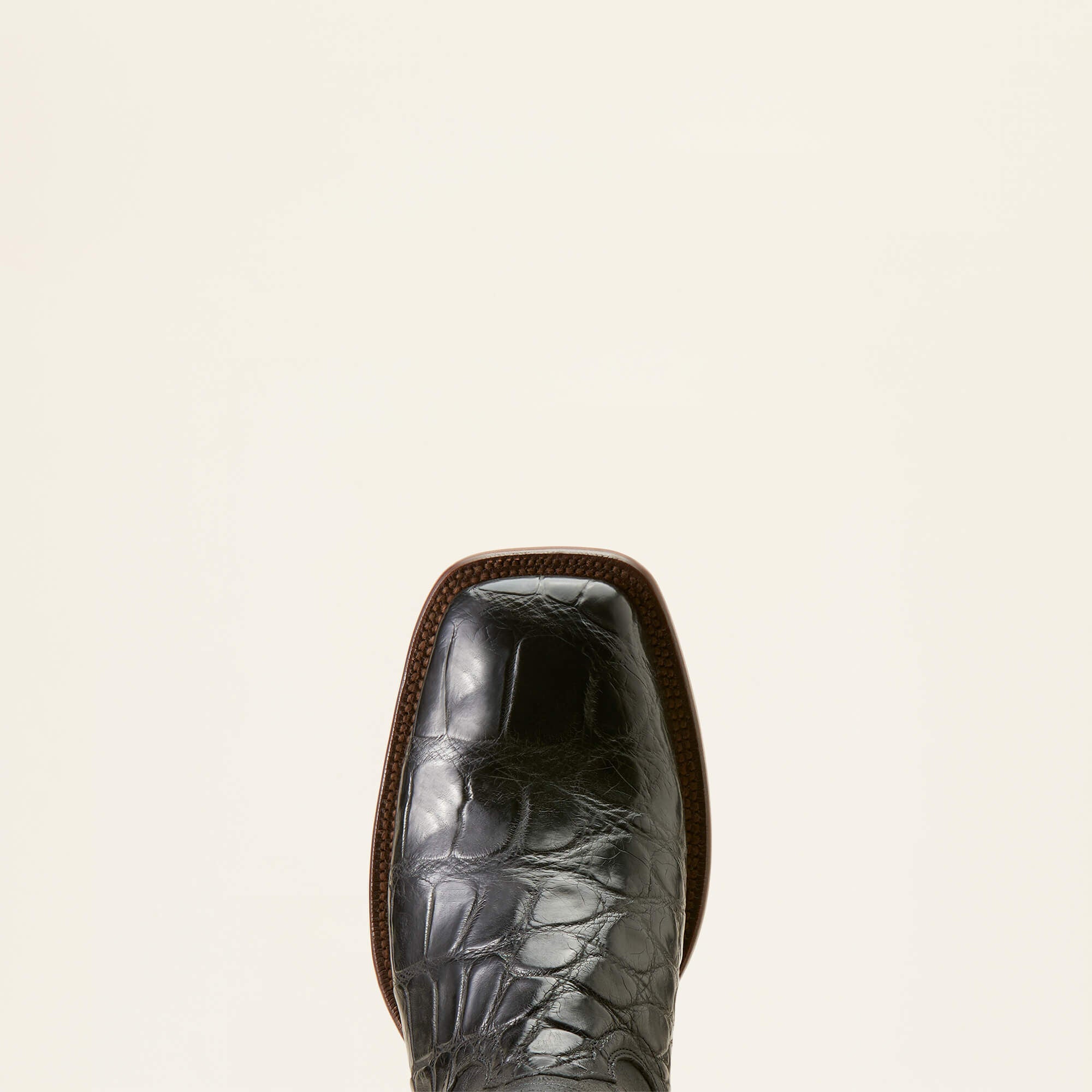Bench Made Bassett Western Boot Men - BLACK AMERICAN ALLIGATOR
