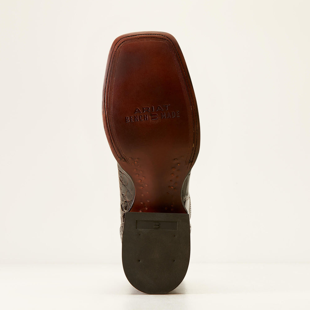 Bench Made Bassett Western Boot Men - HICKORY AMERICAN ALLIGATOR