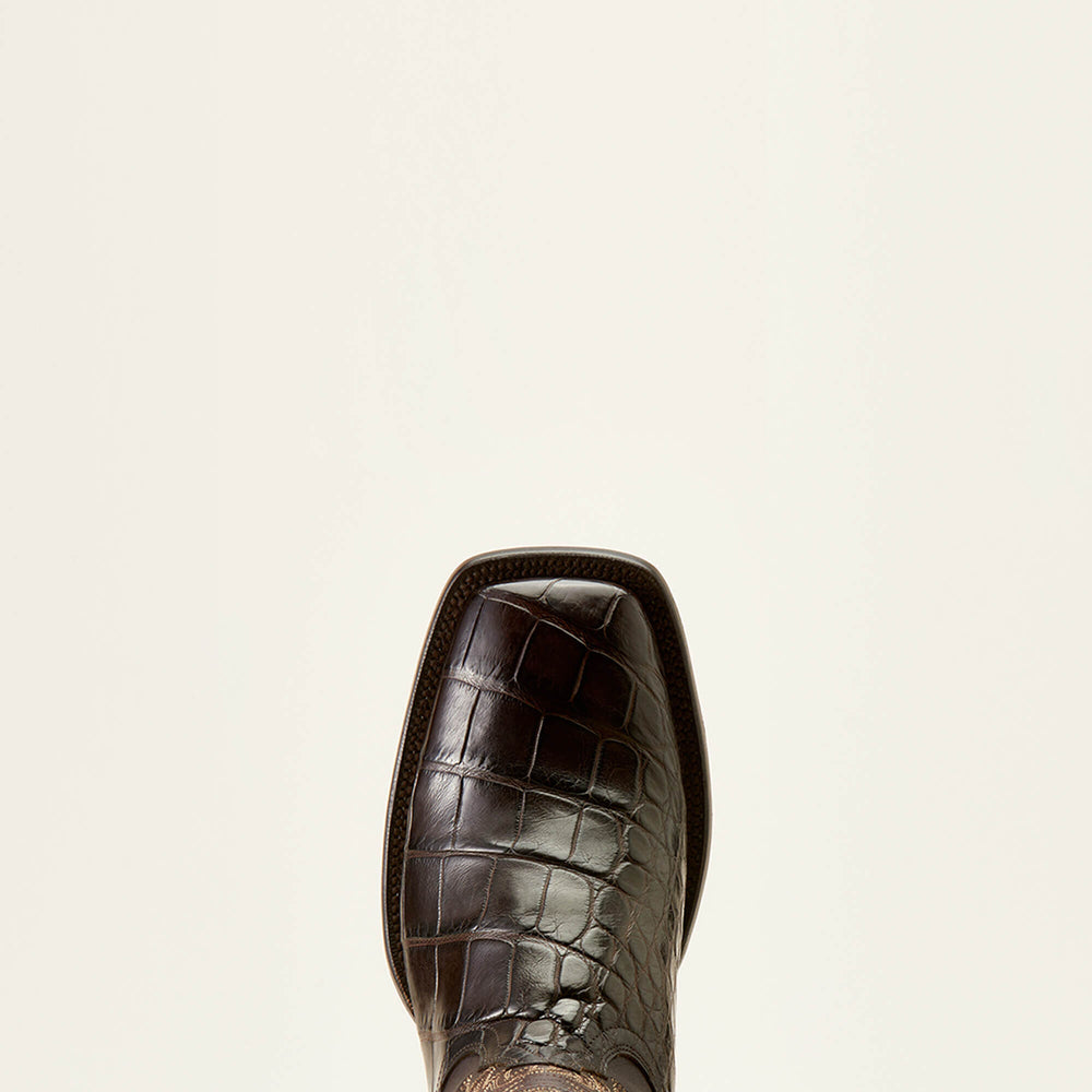 Bench Made Bassett Western Boot Men - HICKORY AMERICAN ALLIGATOR