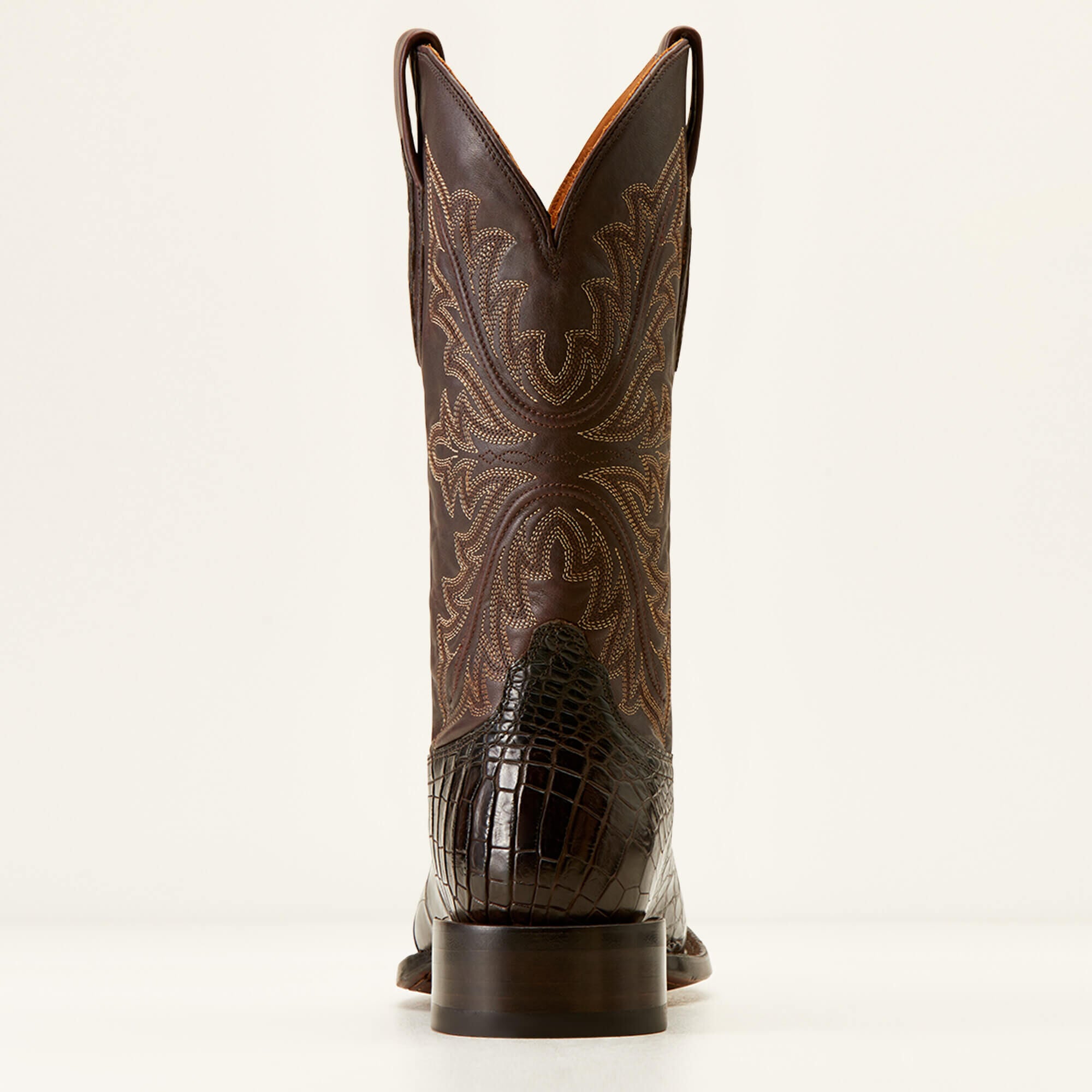 Bench Made Bassett Western Boot Men - HICKORY AMERICAN ALLIGATOR