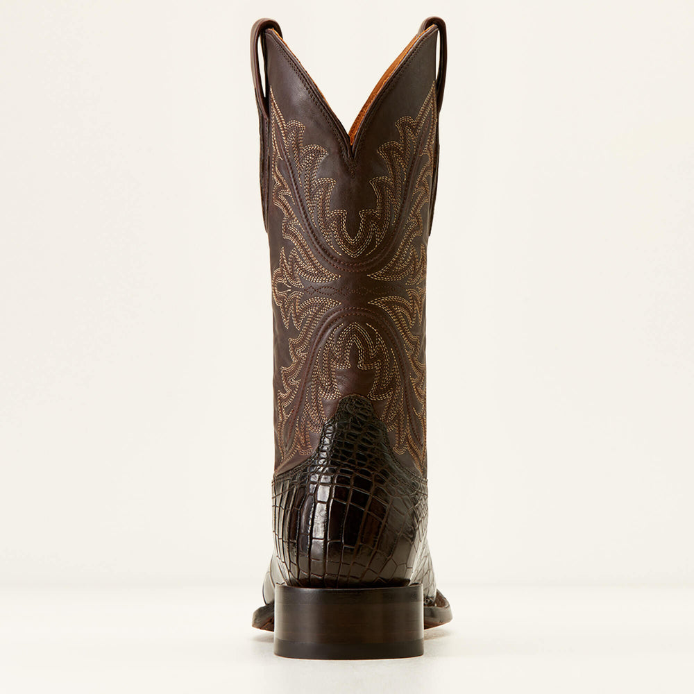 Bench Made Bassett Western Boot Men - HICKORY AMERICAN ALLIGATOR