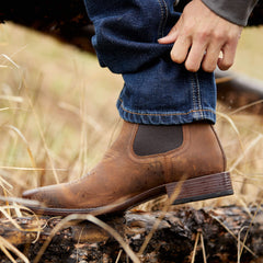 Booker Ultra Square Toe Western Boot Men - OILY DISTRESSED TAN