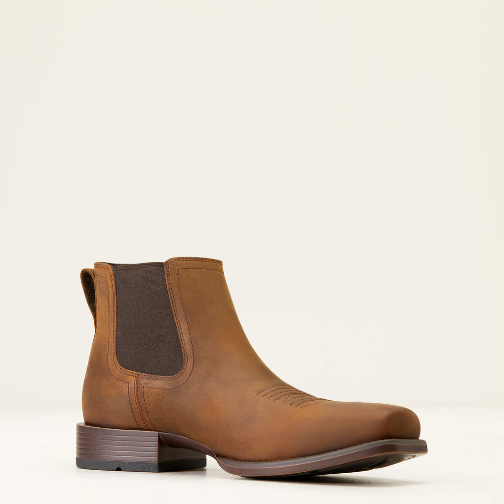 Booker Ultra Square Toe Western Boot Men - OILY DISTRESSED TAN