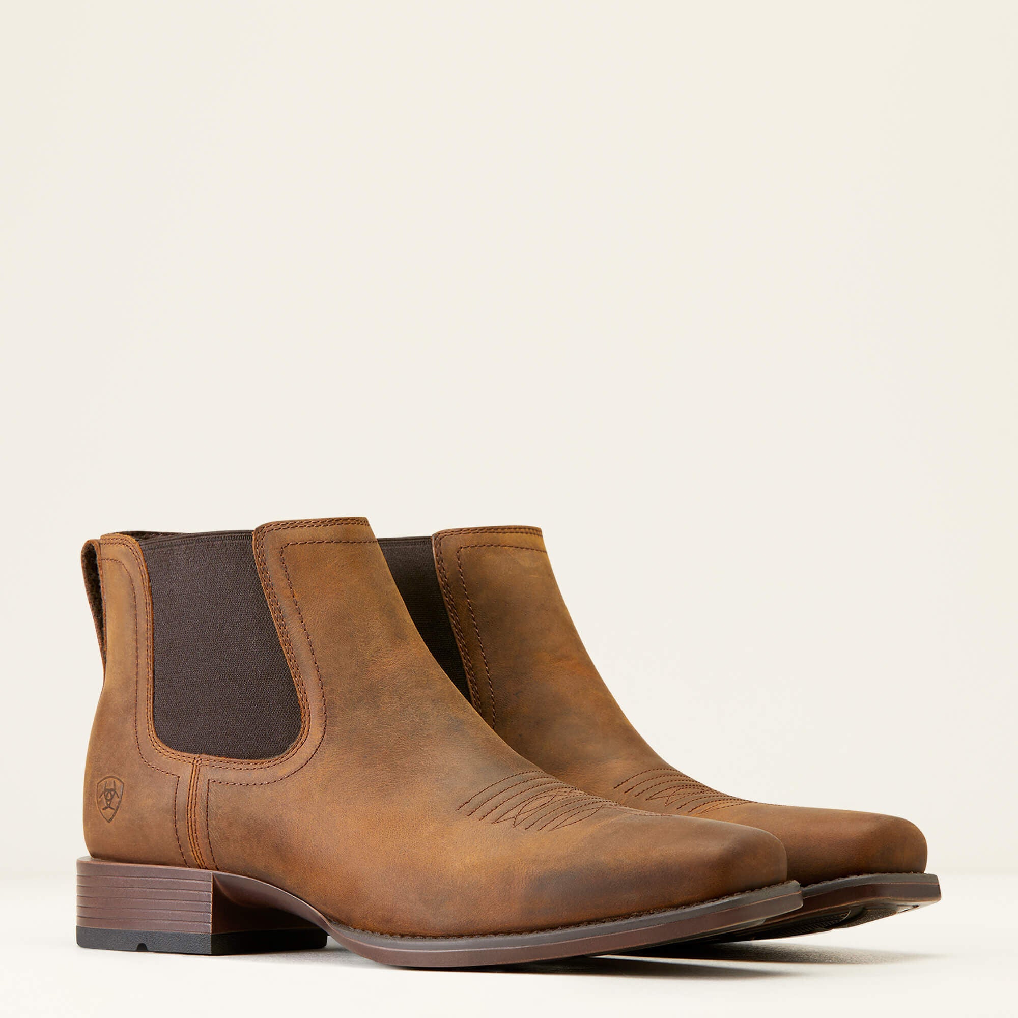 Booker Ultra Square Toe Western Boot Men - OILY DISTRESSED TAN