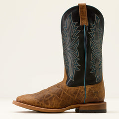 Cowhand Wide Square Toe Cowboy Boot Men - SMOKED TAN/TRUE BLACK