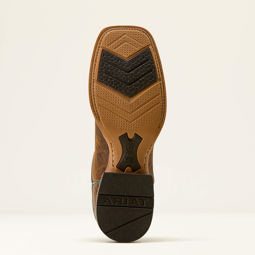Cowhand Wide Square Toe Cowboy Boot Men - SMOKED TAN/TRUE BLACK