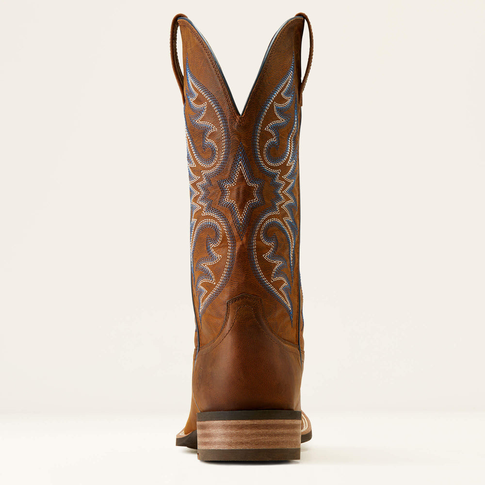 Ricochet Wide Square Toe Cowboy Boot Men - WEATHERED CHESTNUT