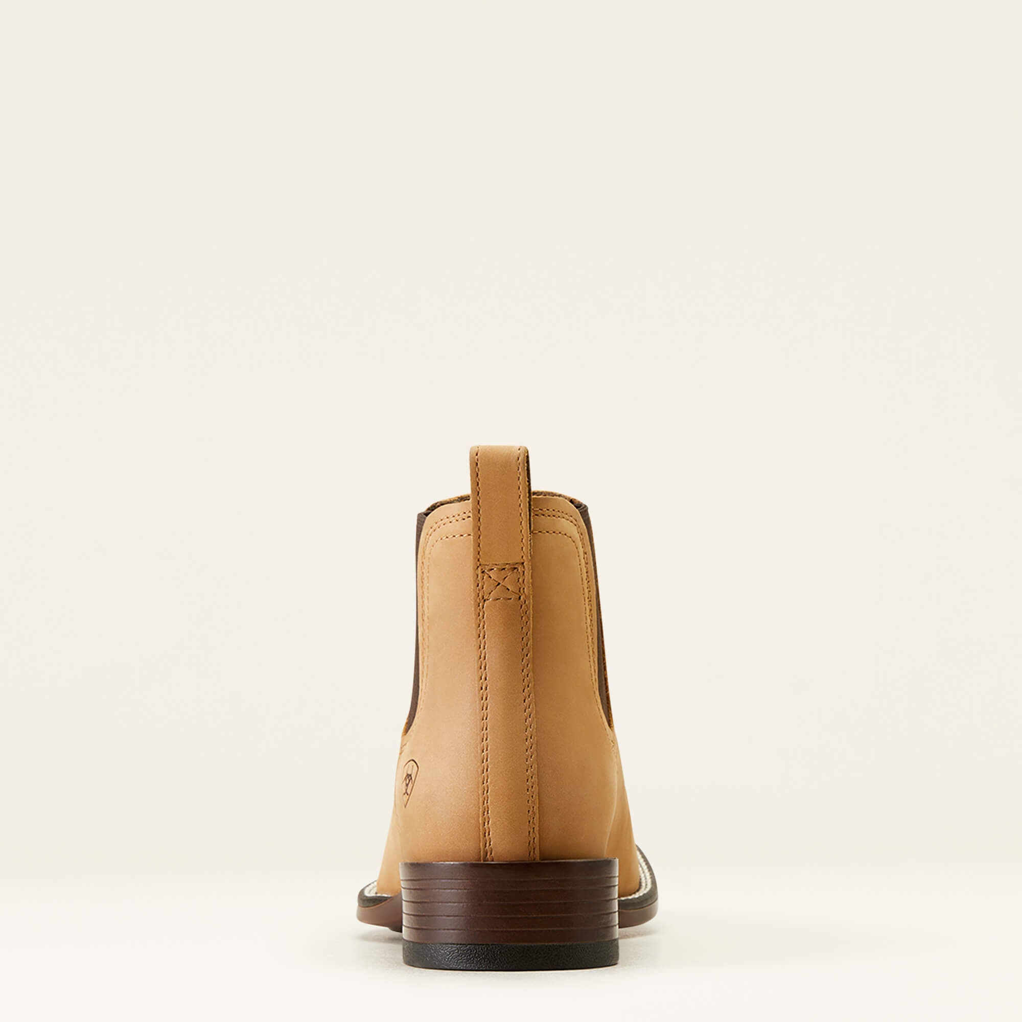Booker Chelsea Wide Square Toe Western Boot Men - ALMOND BROWN