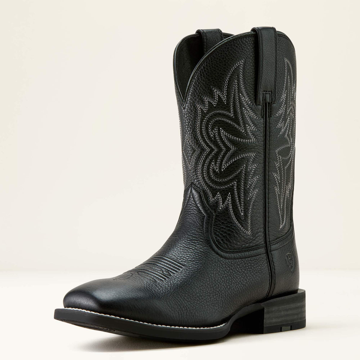 Western Big Rig Wide Square Toe Cowboy Boot Men - BLACK DEERTAN