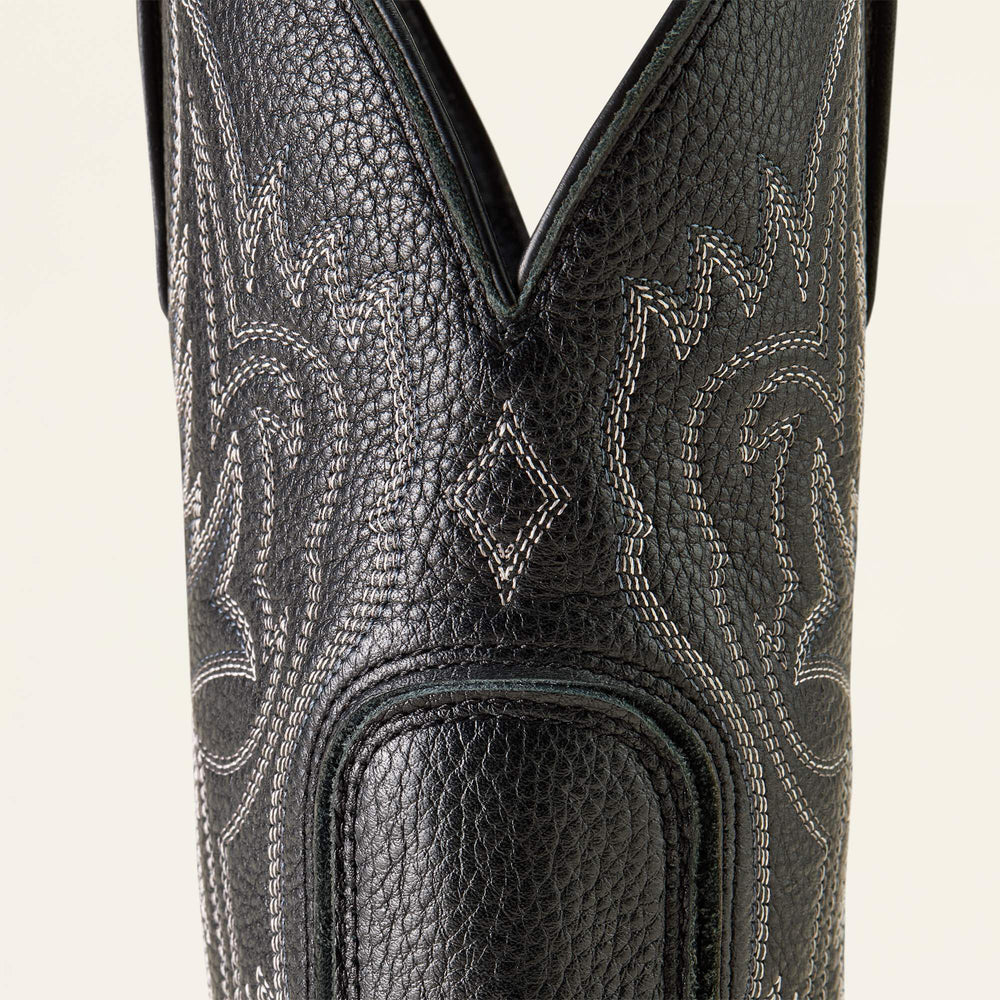Western Big Rig Wide Square Toe Cowboy Boot Men - BLACK DEERTAN