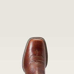 Booker Chelsea Wide Square Toe Western Boot Men - ROYAL BROWN