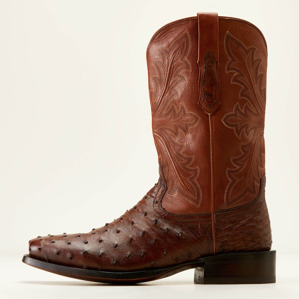 Bench Made Stilwell Western Boot Men - BOURBON FULL QUILL OSTRICH
