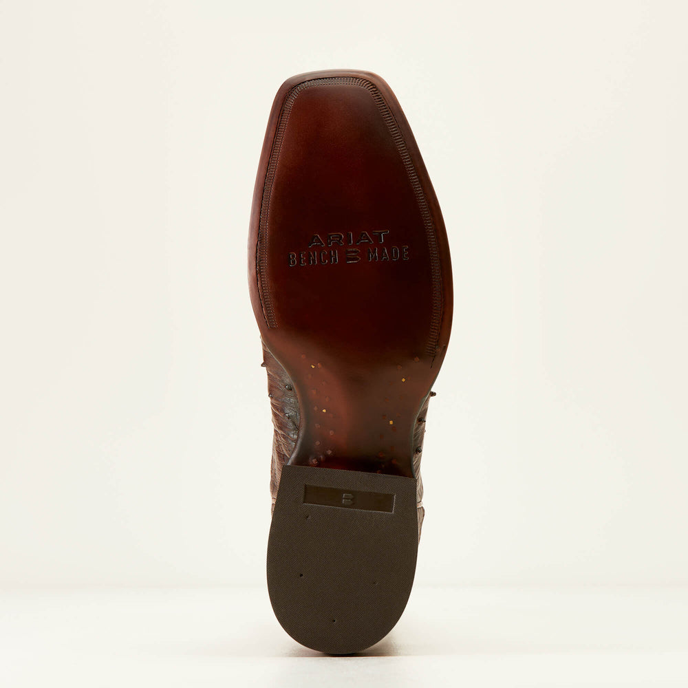 Bench Made Stilwell Western Boot Men - BOURBON FULL QUILL OSTRICH