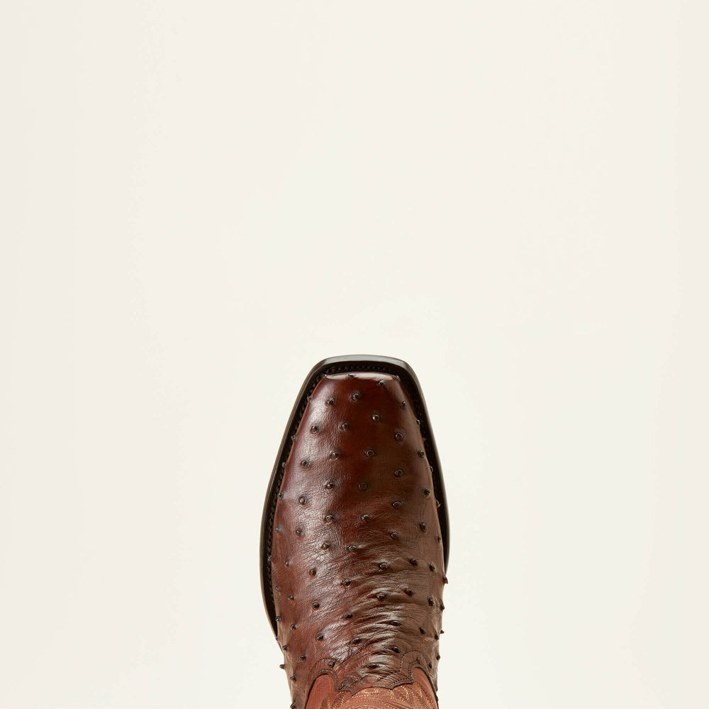 Bench Made Stilwell Western Boot Men - BOURBON FULL QUILL OSTRICH