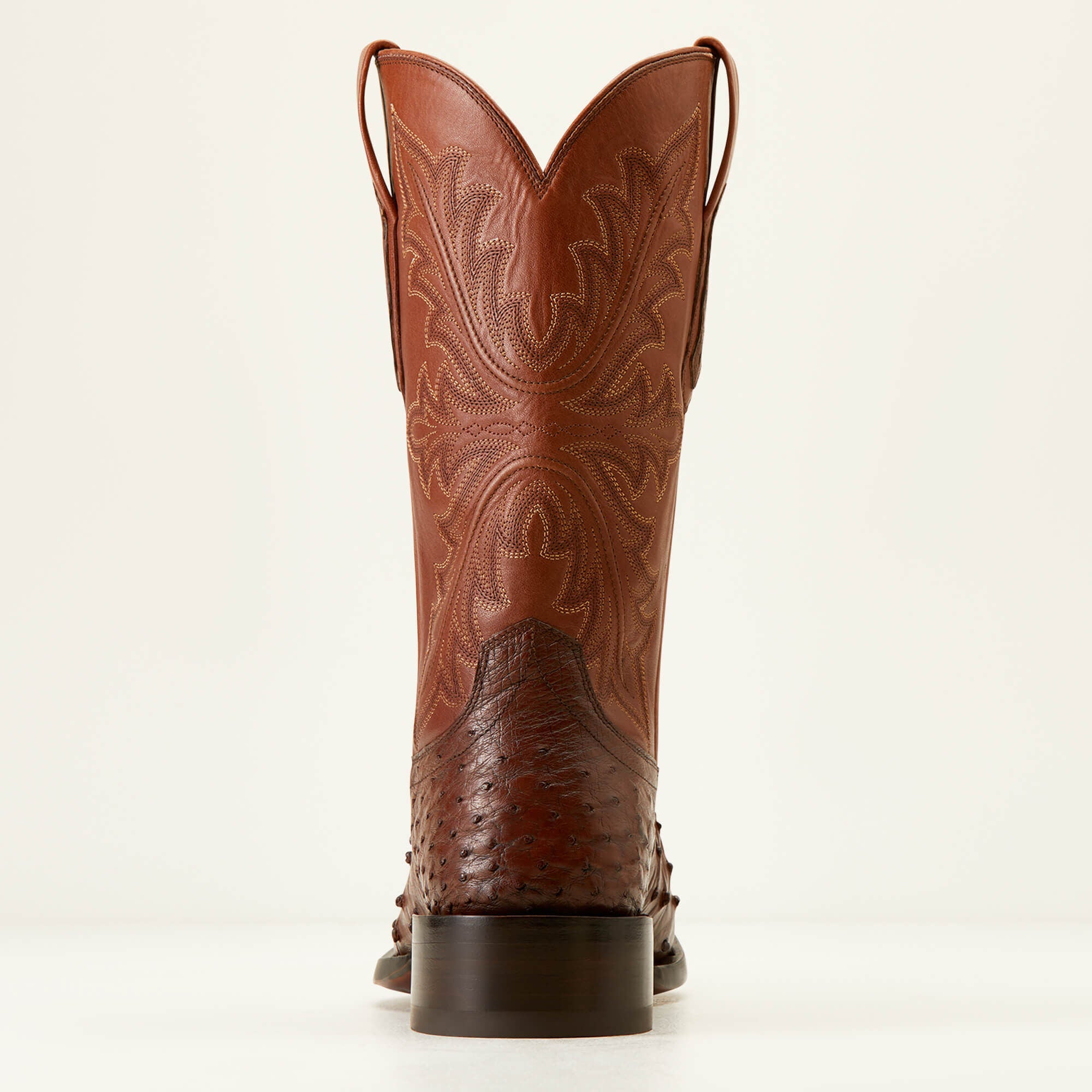 Bench Made Stilwell Western Boot Men - BOURBON FULL QUILL OSTRICH