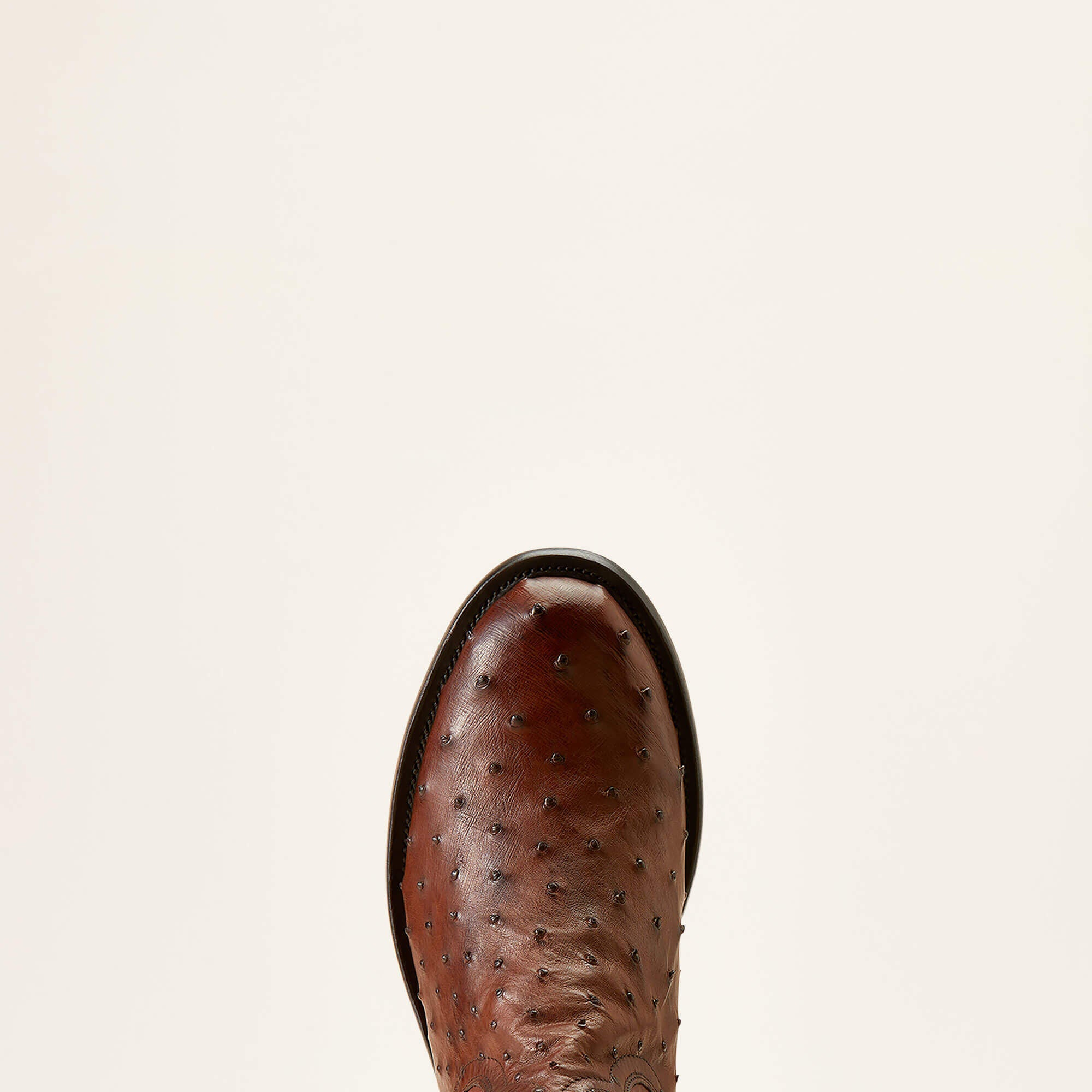 Bench Made Clanton Western Boot Men - BOURBON FULL QUILL OSTRICH