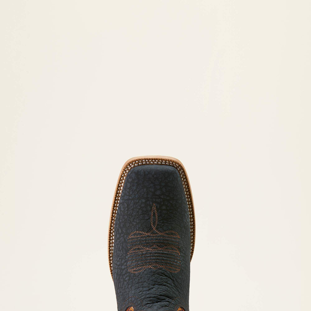Rock Ridge Wide Square Toe Western Boot Men - NAVY BISON/GINGER SPICE