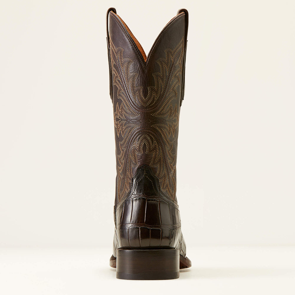 Bench Made Bassett Western Boot Men - HICKORY AMERICAN ALLIGATOR TAIL