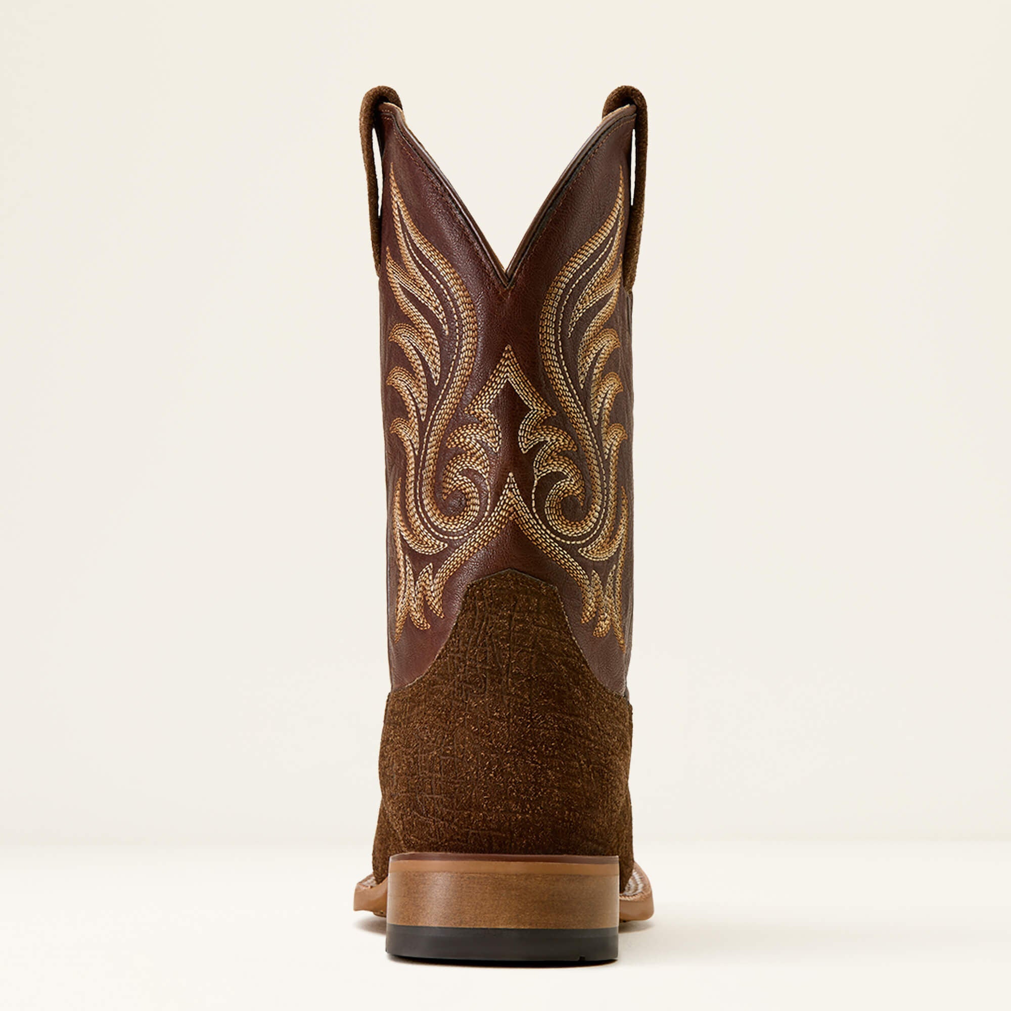 Cattle Call Wide Square Toe Cowboy Boot Men - ANTIQUE TAN HIPPO PRINT/HICKORY SMOKE