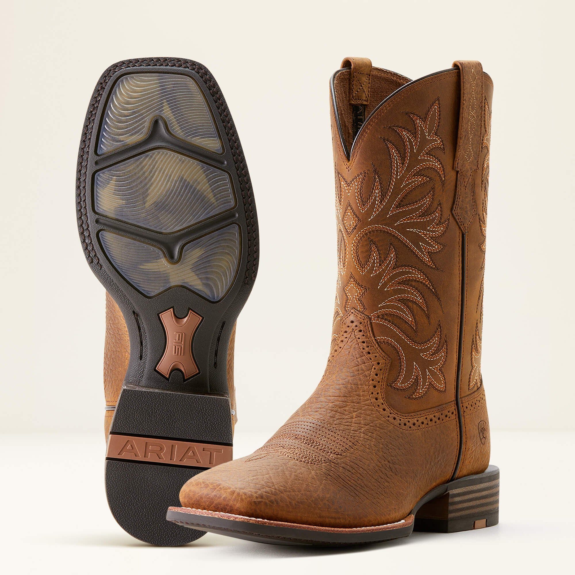 Oakwood Cowboy Boot Men - EARTH/DISTRESSED BROWN