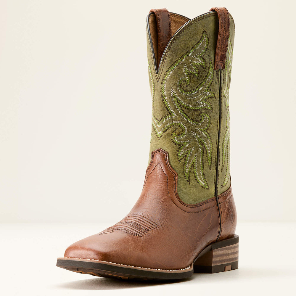 Slingshot Cowboy Boot Men - DARK TAN/EASY GREEN