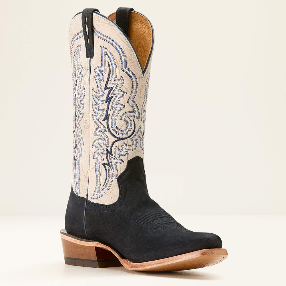 Futurity Relentless Bama Fury Cowboy Boot Men - NAVY BISON/SHREDDED WHITE