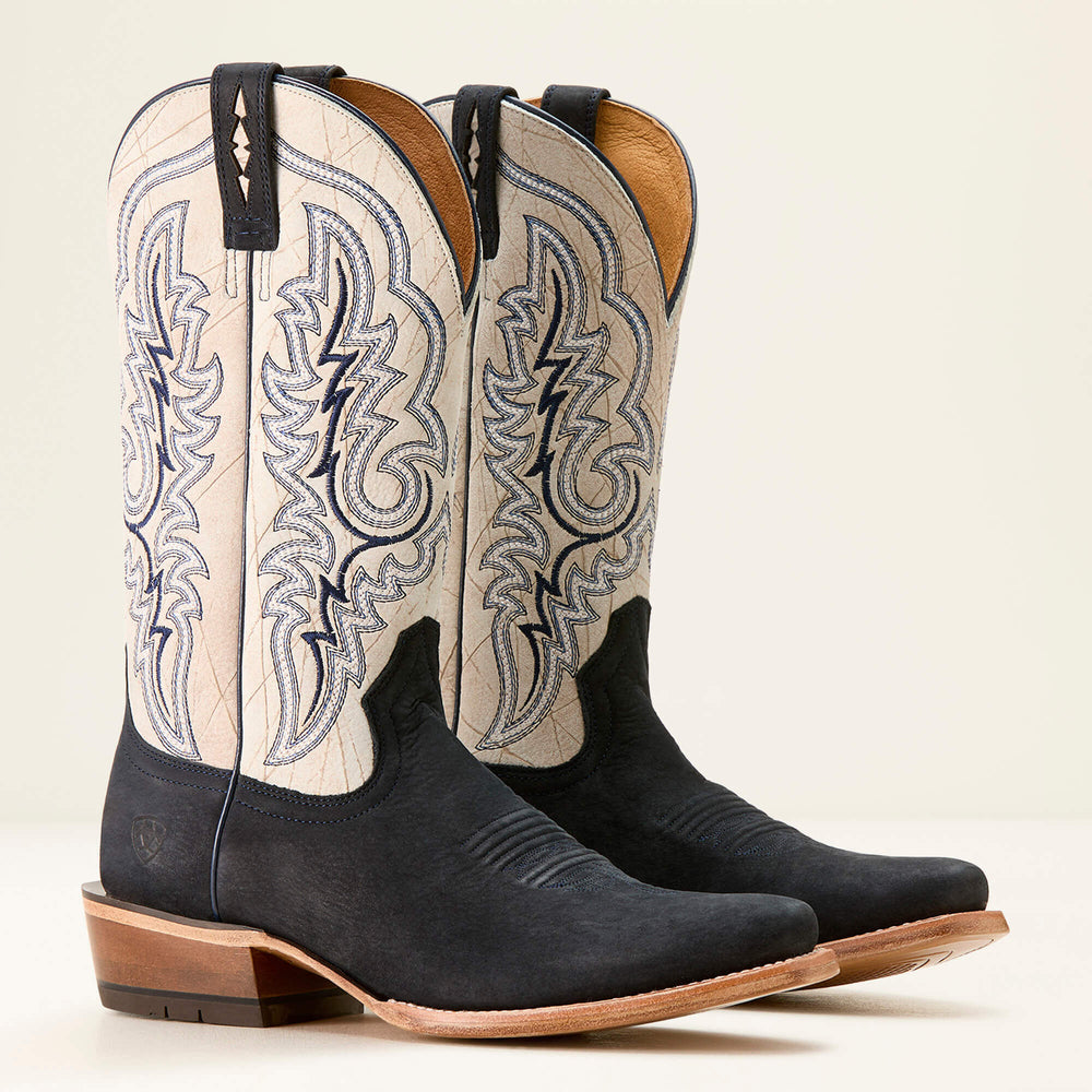 Futurity Relentless Bama Fury Cowboy Boot Men - NAVY BISON/SHREDDED WHITE