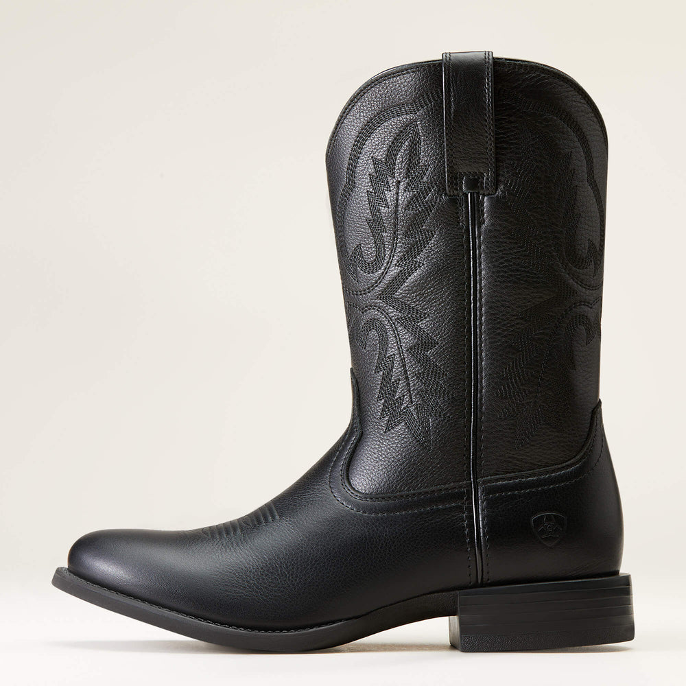 Sport Stratten Cowboy Boot Men - BLACK DEERTAN