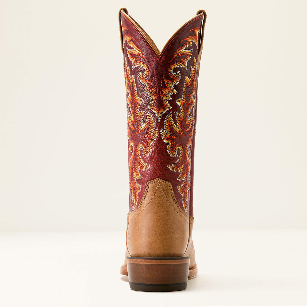 Futurity Champ Cowboy Boot Men - FLAXEN TAN/TRUE RED