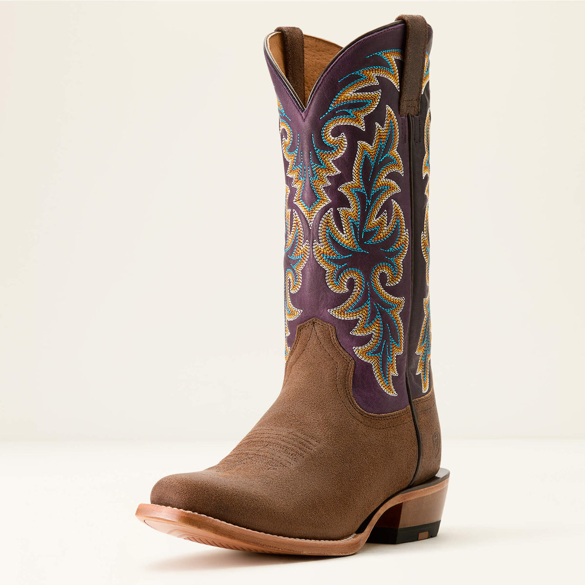 Futurity Champ Cowboy Boot Men - DIJON ROUGHOUT/ROYAL PURPLE