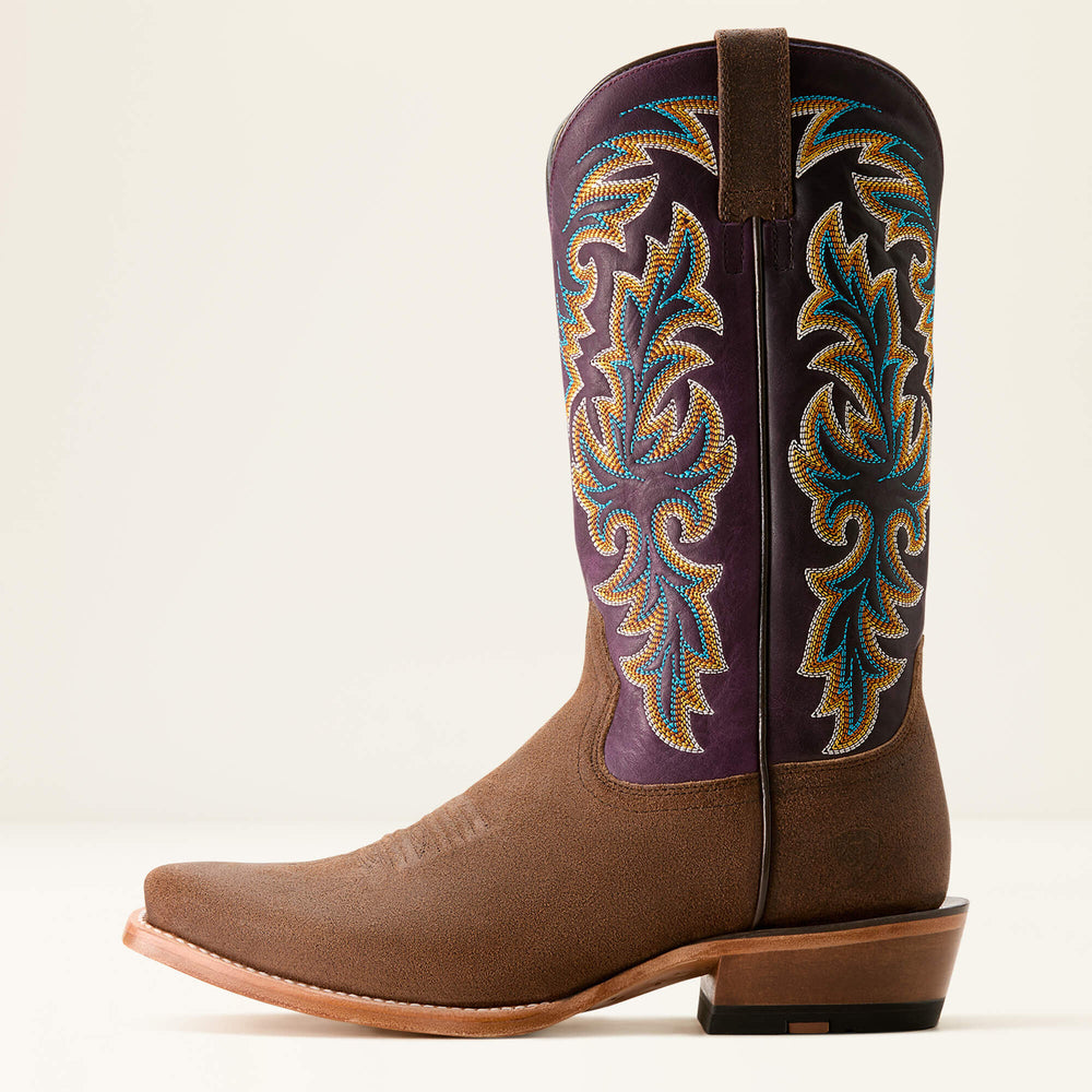Futurity Champ Cowboy Boot Men - DIJON ROUGHOUT/ROYAL PURPLE