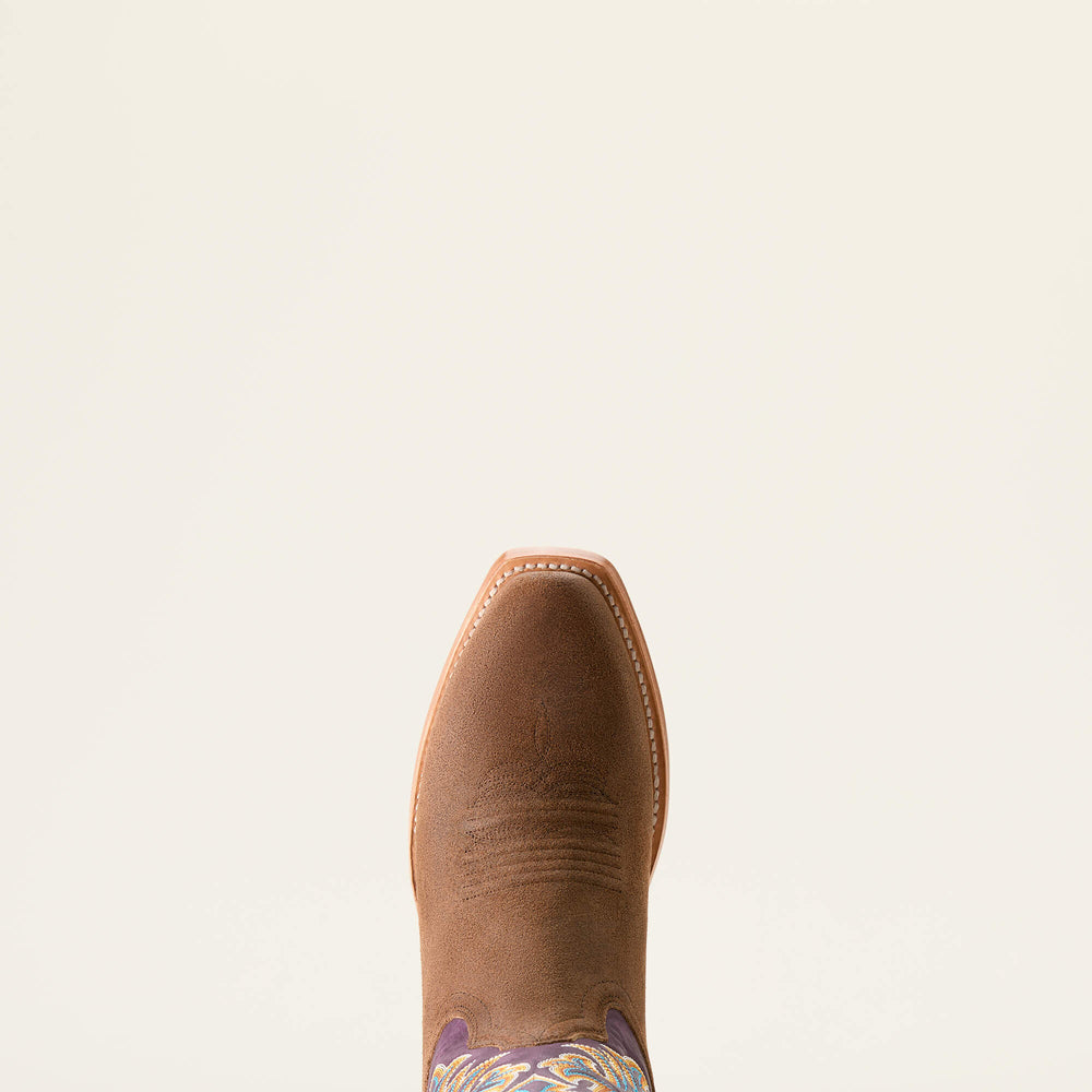 Futurity Champ Cowboy Boot Men - DIJON ROUGHOUT/ROYAL PURPLE