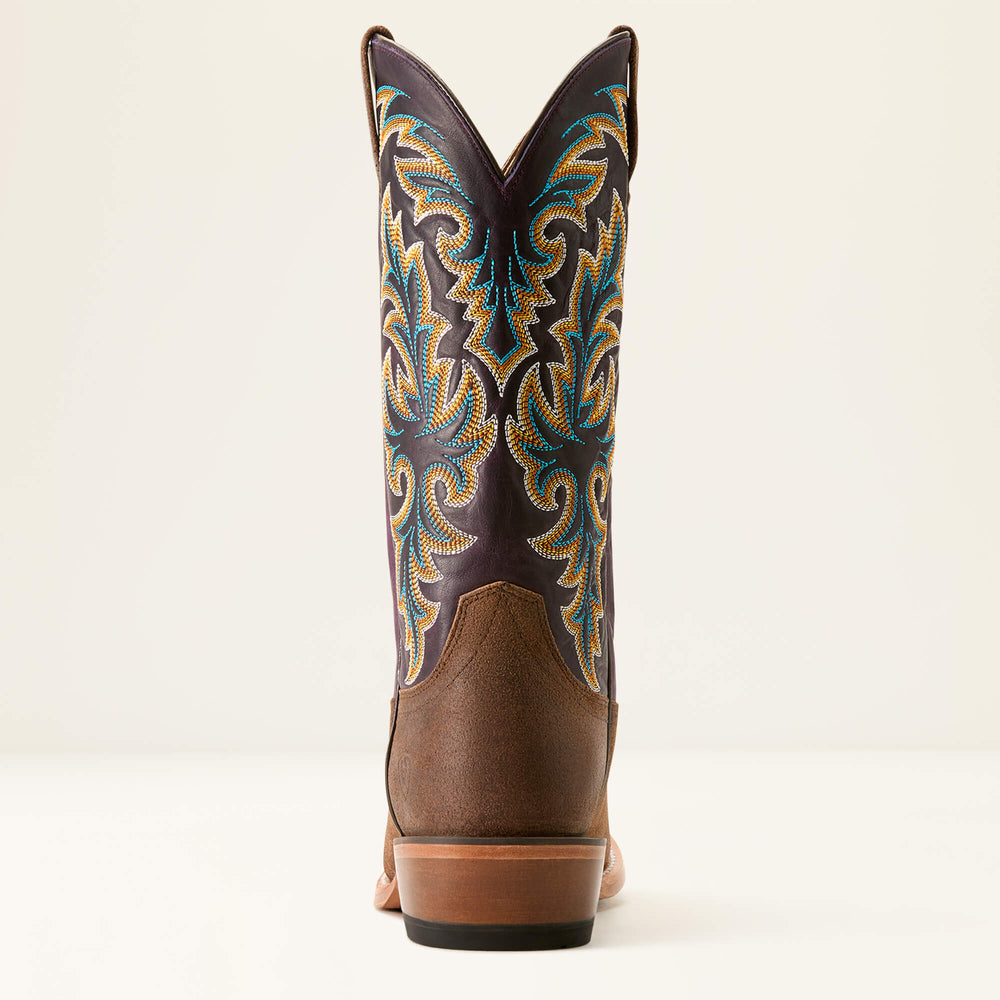 Futurity Champ Cowboy Boot Men - DIJON ROUGHOUT/ROYAL PURPLE