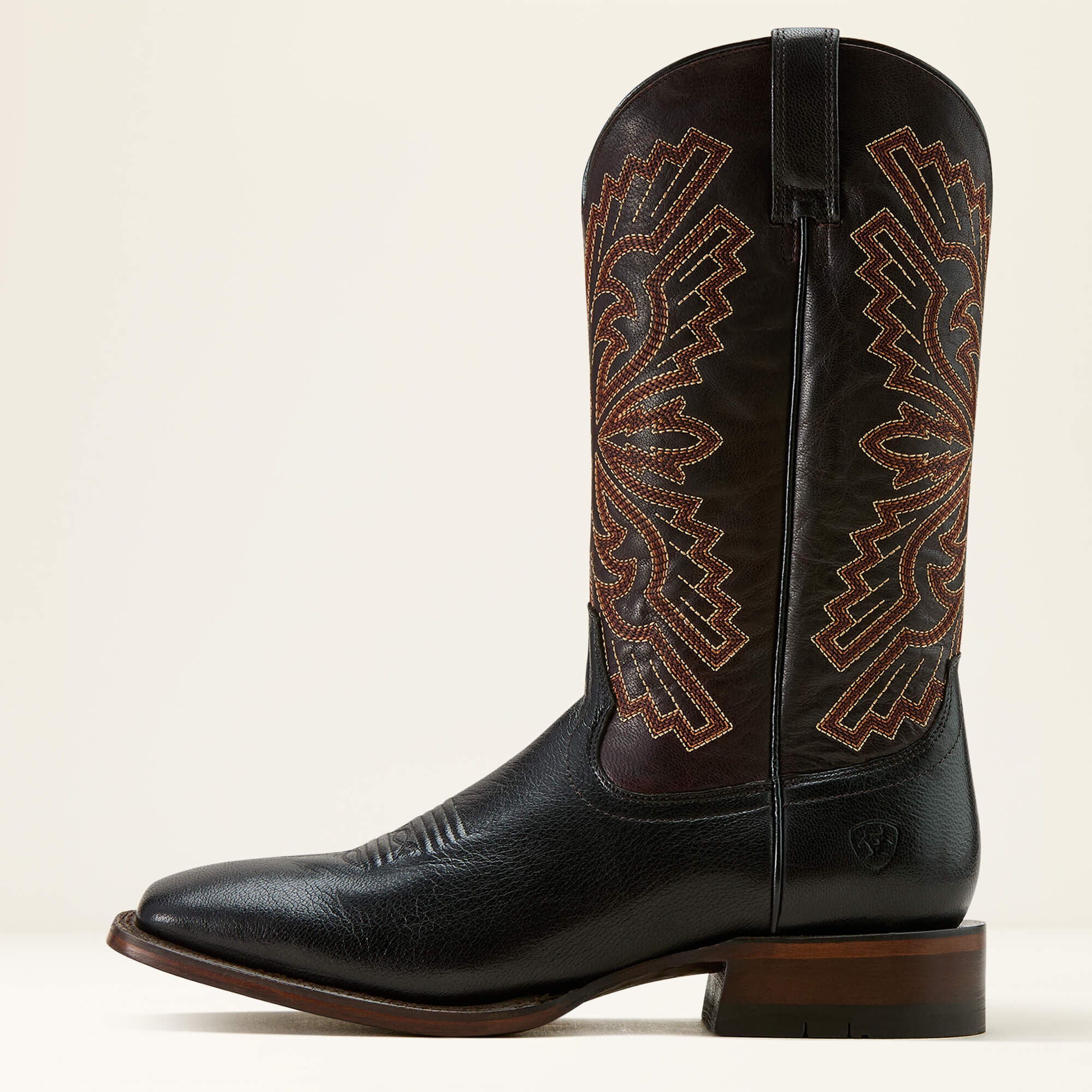 Sting Wide Square Toe Cowboy Boot Men - IRON ORE/FIRED BRICK