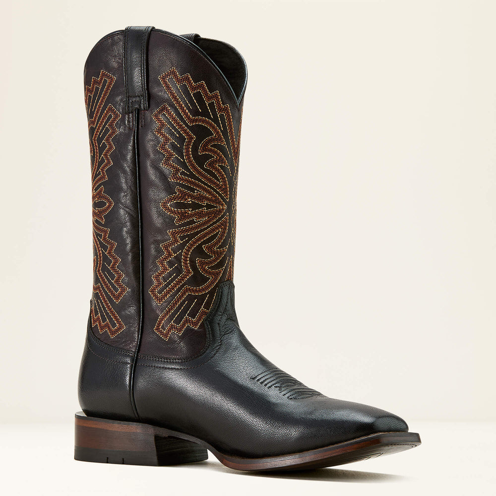 Sting Wide Square Toe Cowboy Boot Men - IRON ORE/FIRED BRICK