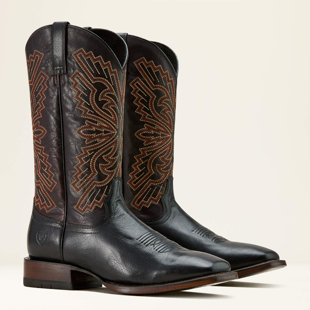 Sting Wide Square Toe Cowboy Boot Men - IRON ORE/FIRED BRICK
