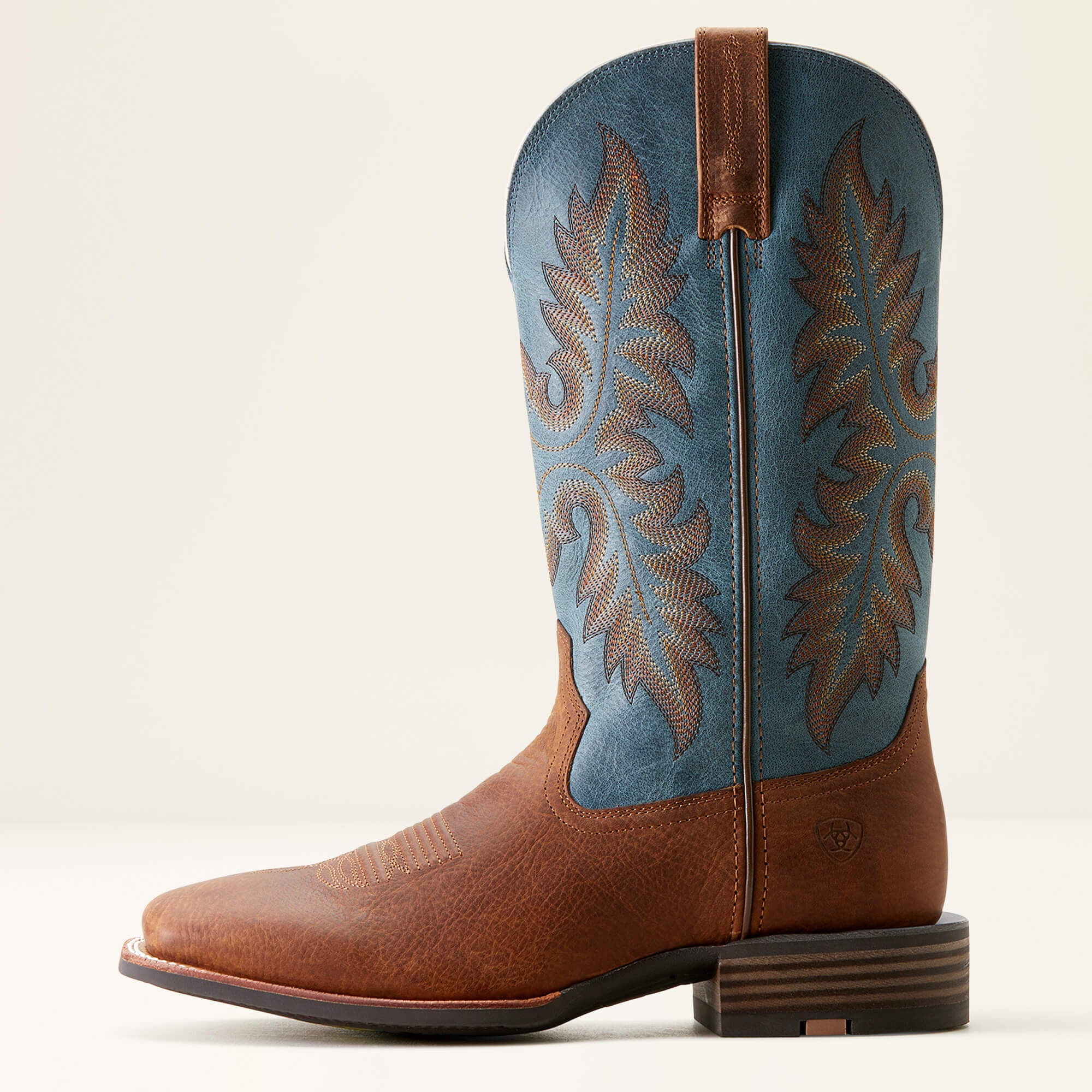 Hudson Cowboy Boot Men - WICKER BROWN/DIGNITY BLUE