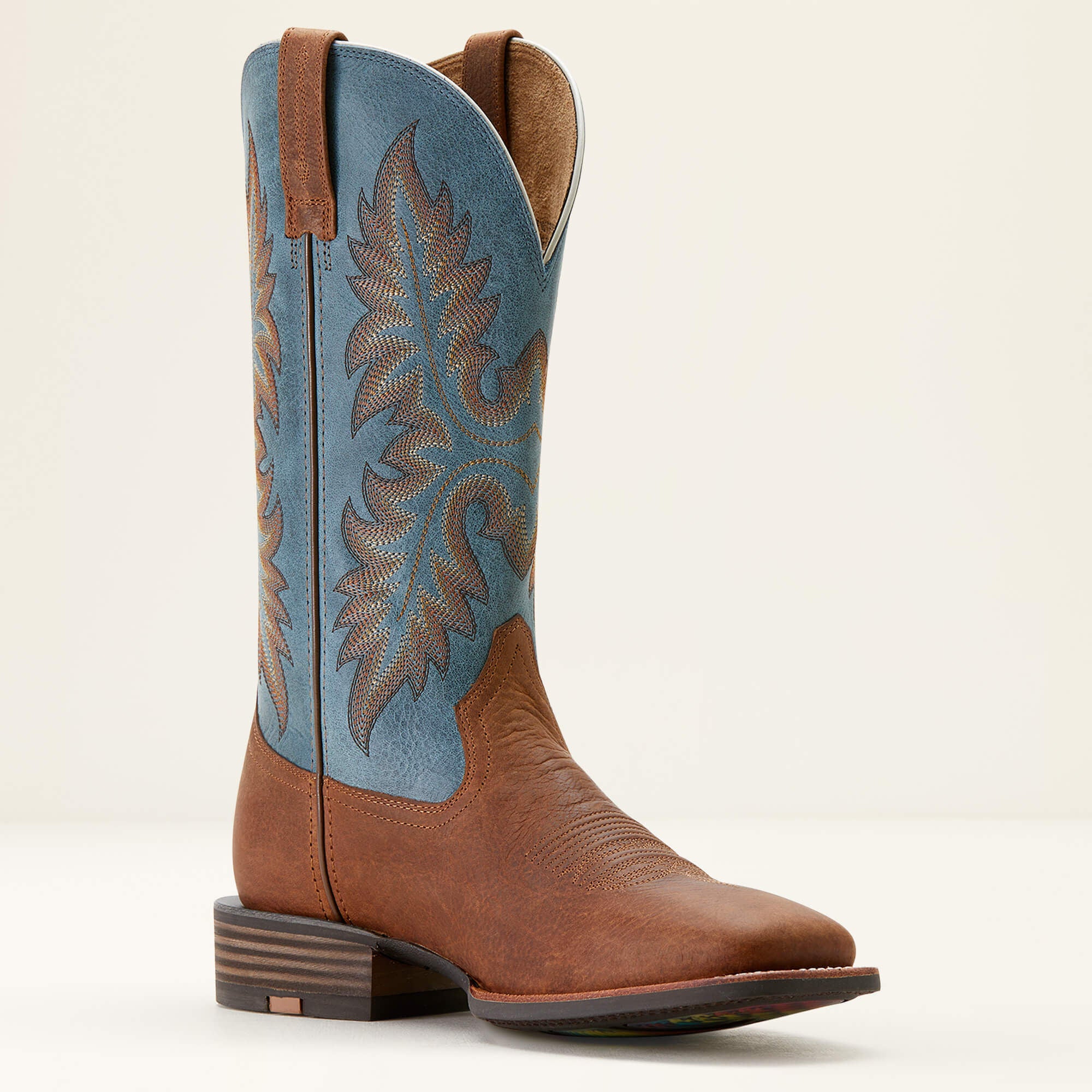 Hudson Cowboy Boot Men - WICKER BROWN/DIGNITY BLUE