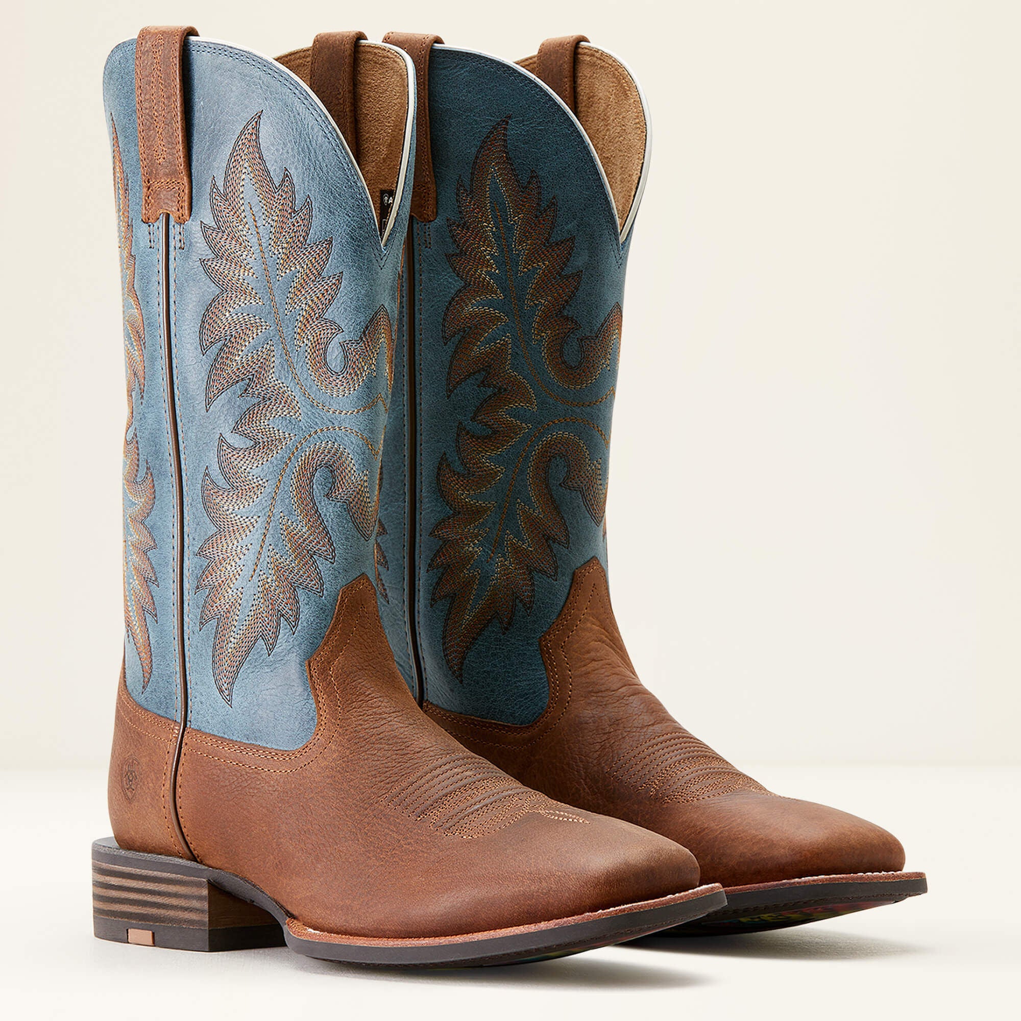 Hudson Cowboy Boot Men - WICKER BROWN/DIGNITY BLUE