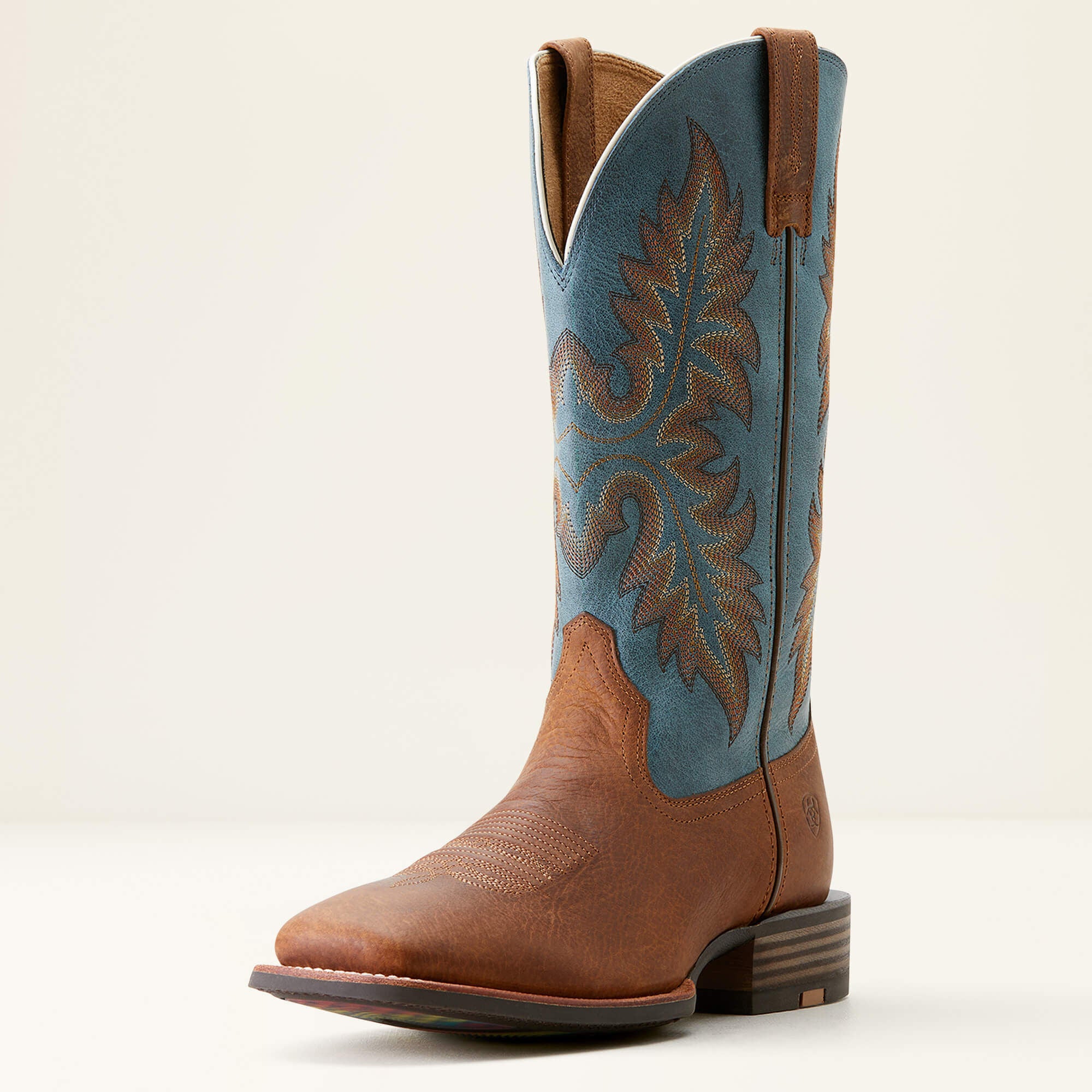 Hudson Cowboy Boot Men - WICKER BROWN/DIGNITY BLUE