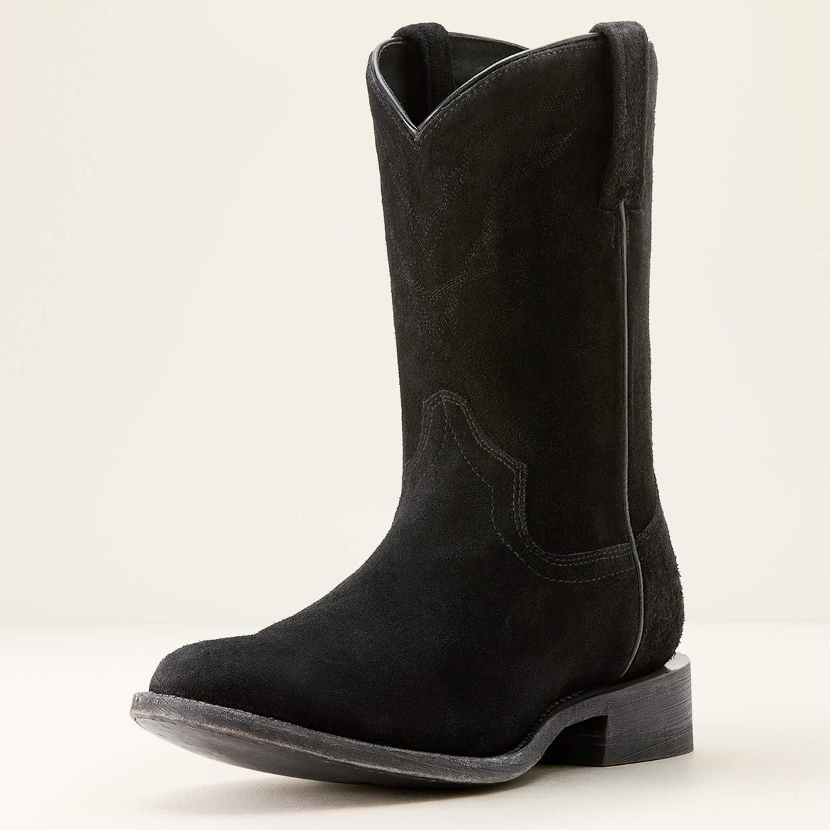 Downtown Western Boot Men - STONEWASHED BLACK SUEDE