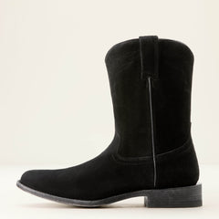 Downtown Western Boot Men - STONEWASHED BLACK SUEDE