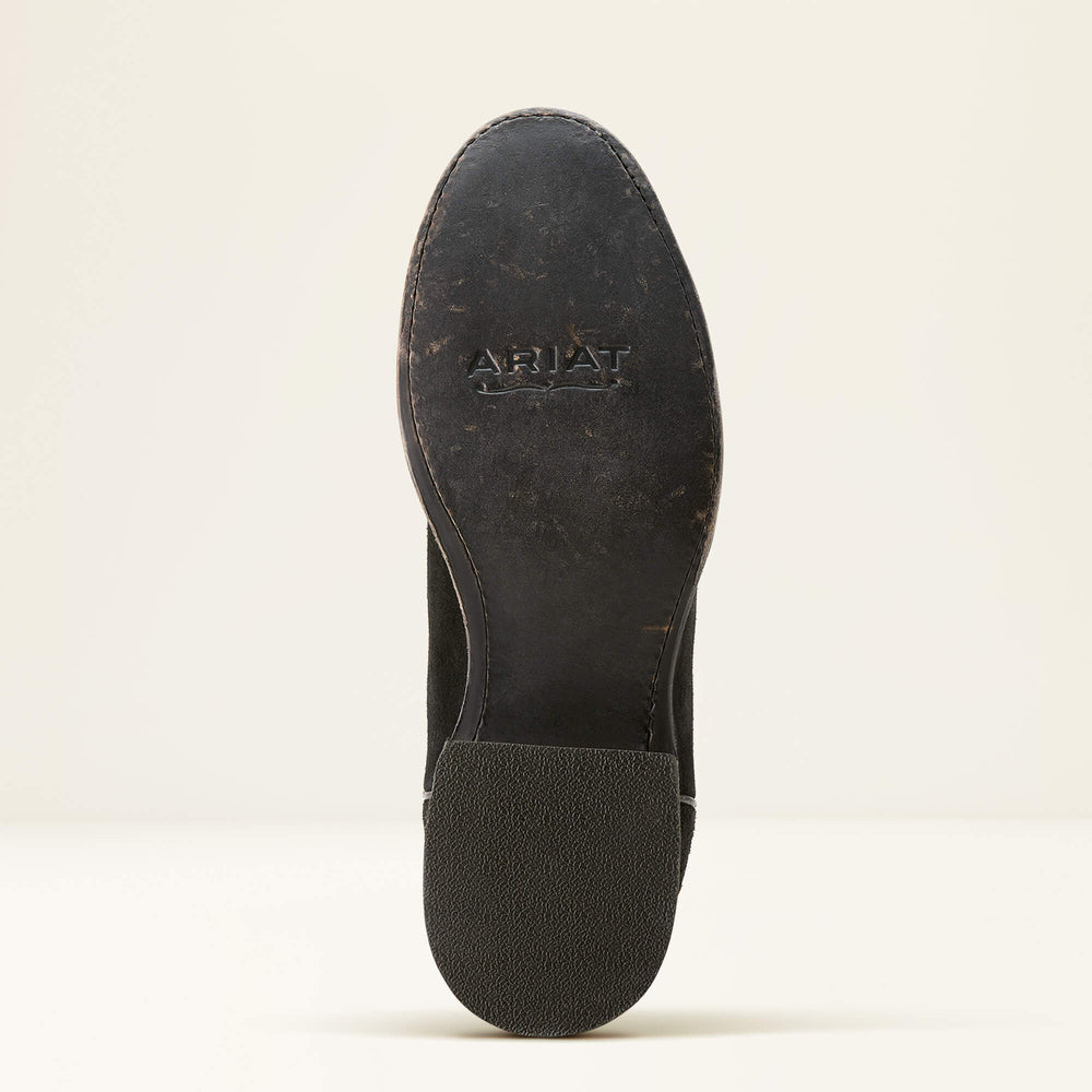 Downtown Western Boot Men - STONEWASHED BLACK SUEDE