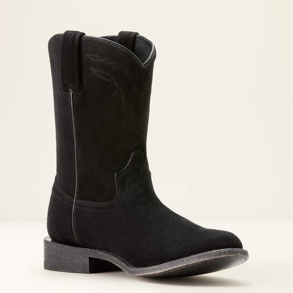 Downtown Western Boot Men - STONEWASHED BLACK SUEDE