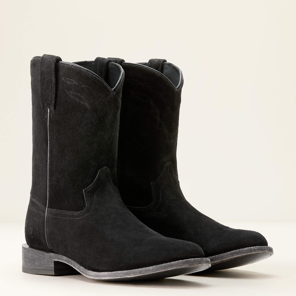 Downtown Western Boot Men - STONEWASHED BLACK SUEDE
