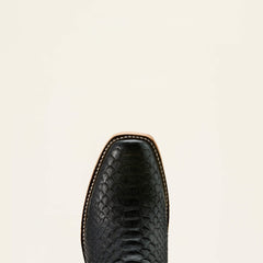 Futurity Streak Cowboy Boot Men - MATTE BLACK PYTHON/AUTHENTIC BROWN