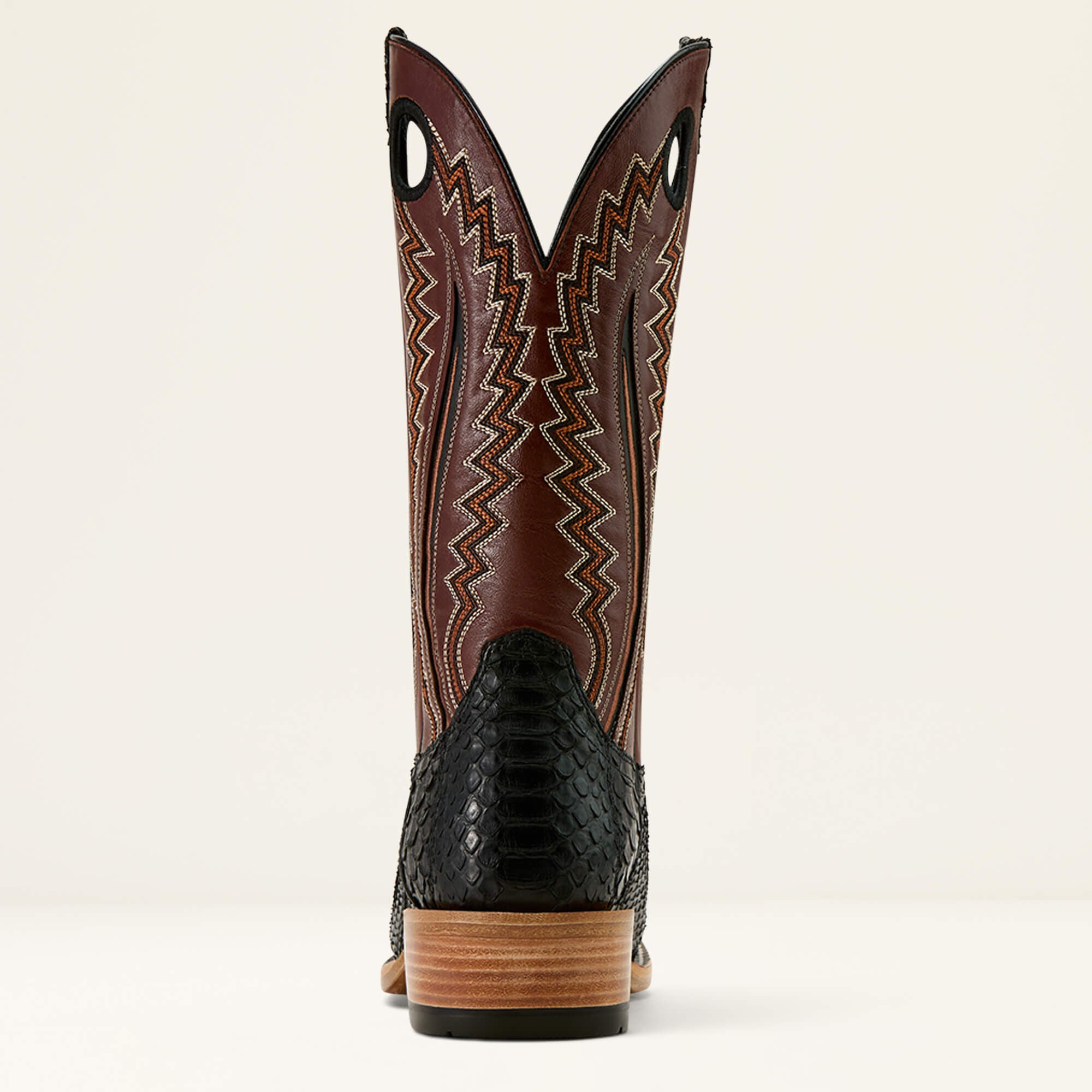 Futurity Streak Cowboy Boot Men - MATTE BLACK PYTHON/AUTHENTIC BROWN